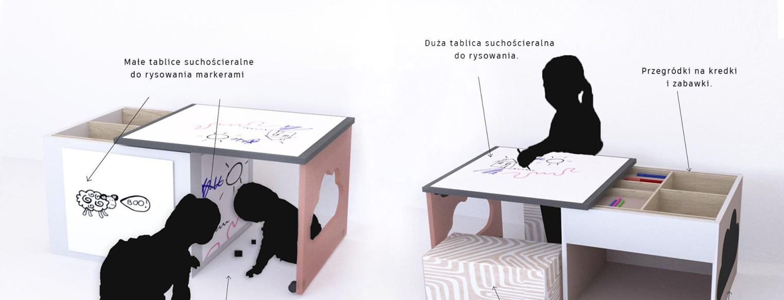 Adrianna Liskowicz, projekt logotypu i prezentacji wielofunkcyjnego biurka Cloud Box, 2022 Adrianna Liskowicz, projekt logotypu i prezentacji wielofunkcyjnego biurka Cloud Box, 2022