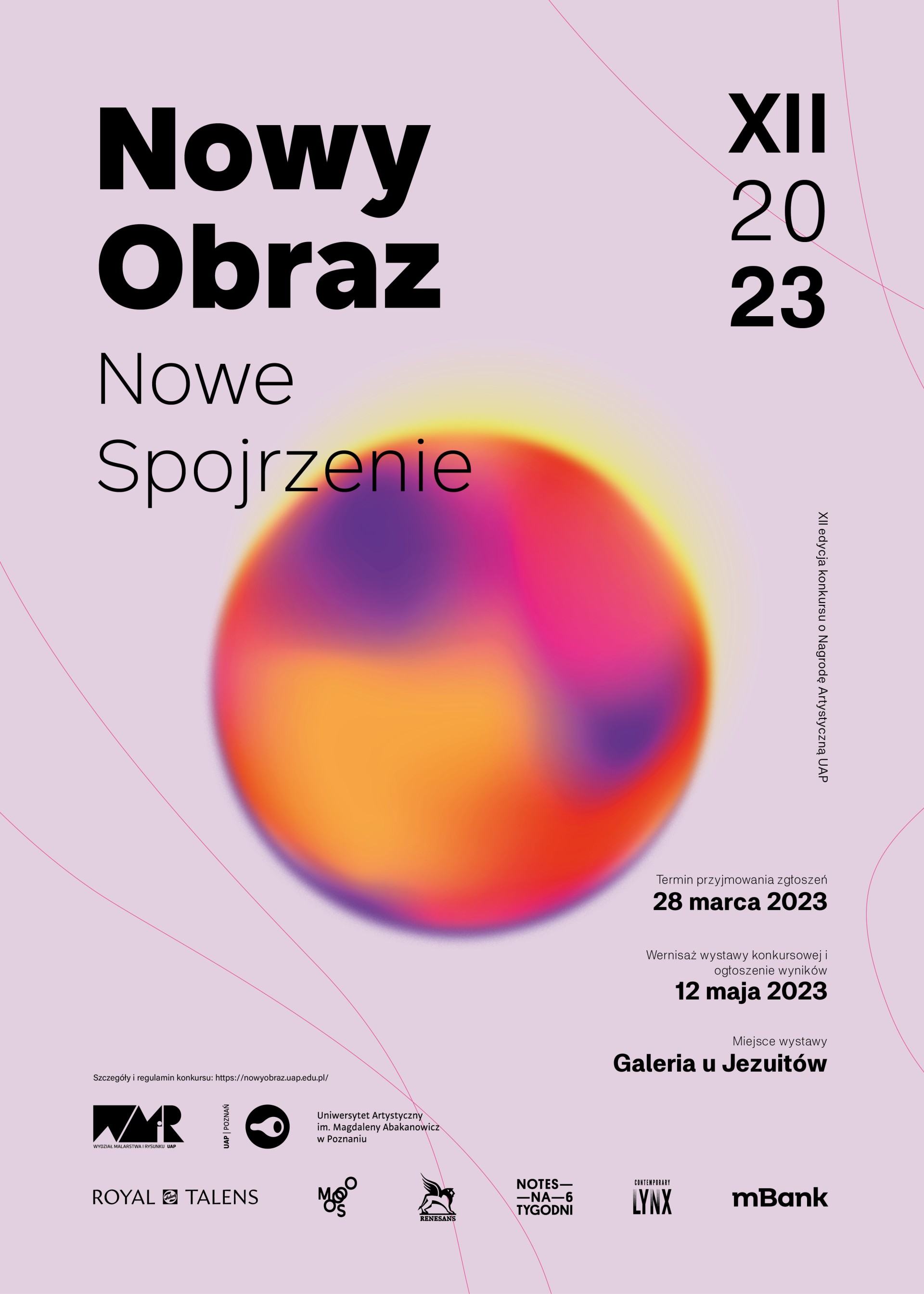 Plakat promujący 12. edycję konkursu Nowy Obraz / Nowe Spojrzenie