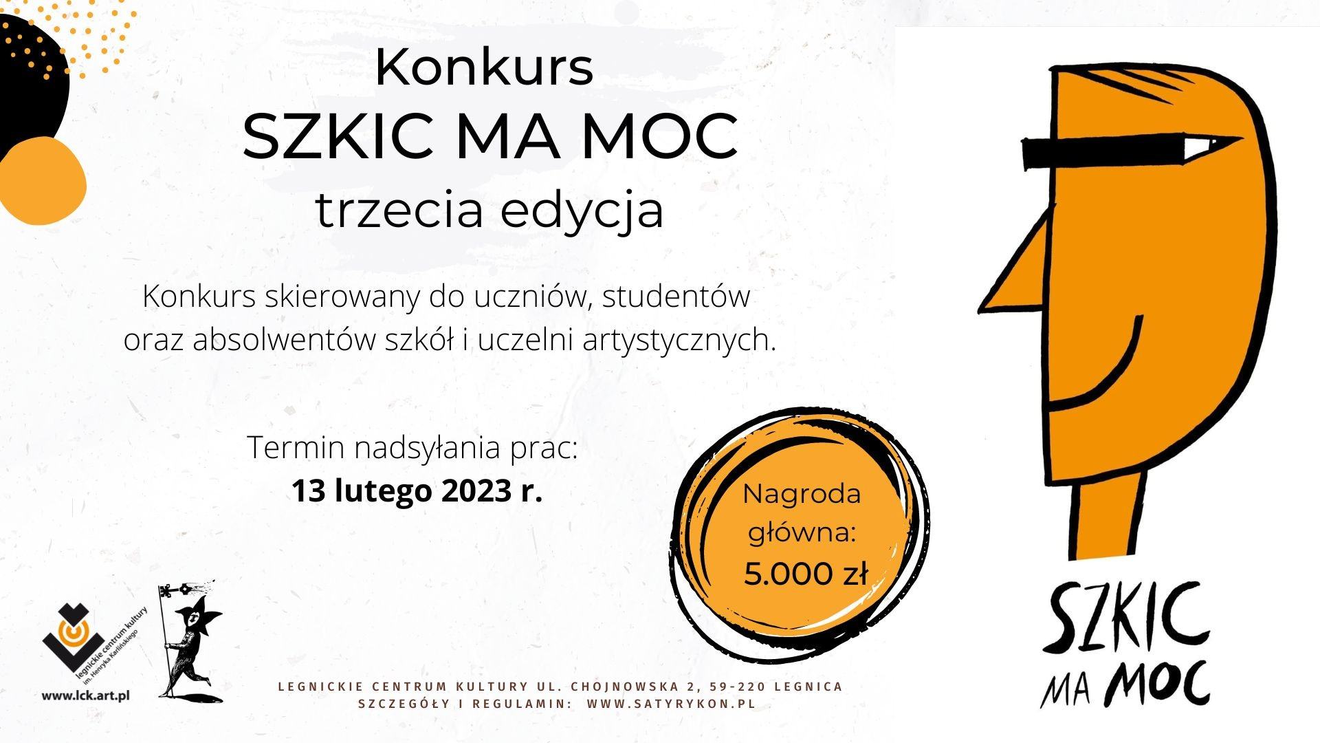 Grafika promująca konkurs Szkic ma moc 2023!