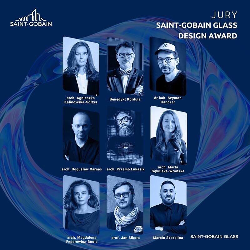 Grafika promująca konkurs Saint-Gobain Glass Design Award