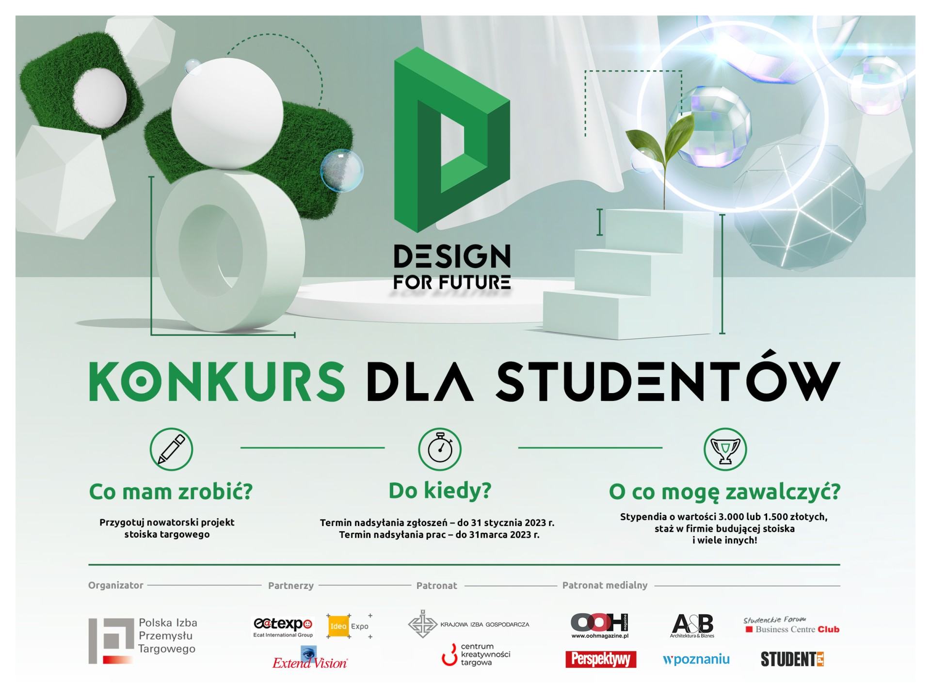 Grafika promująca konkurs Design For Future