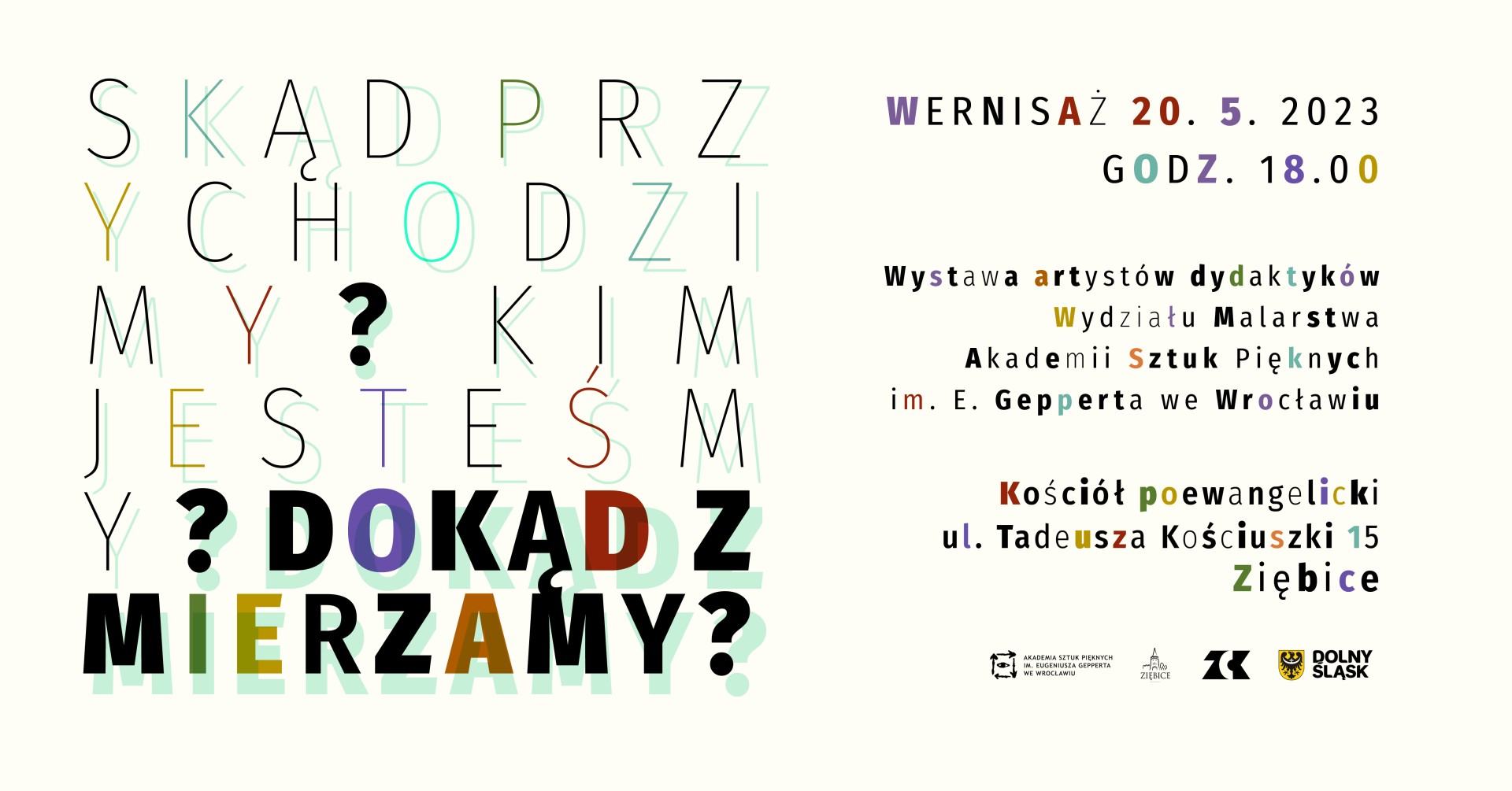 Grafika promująca wystawę Dokąd zmierzamy?