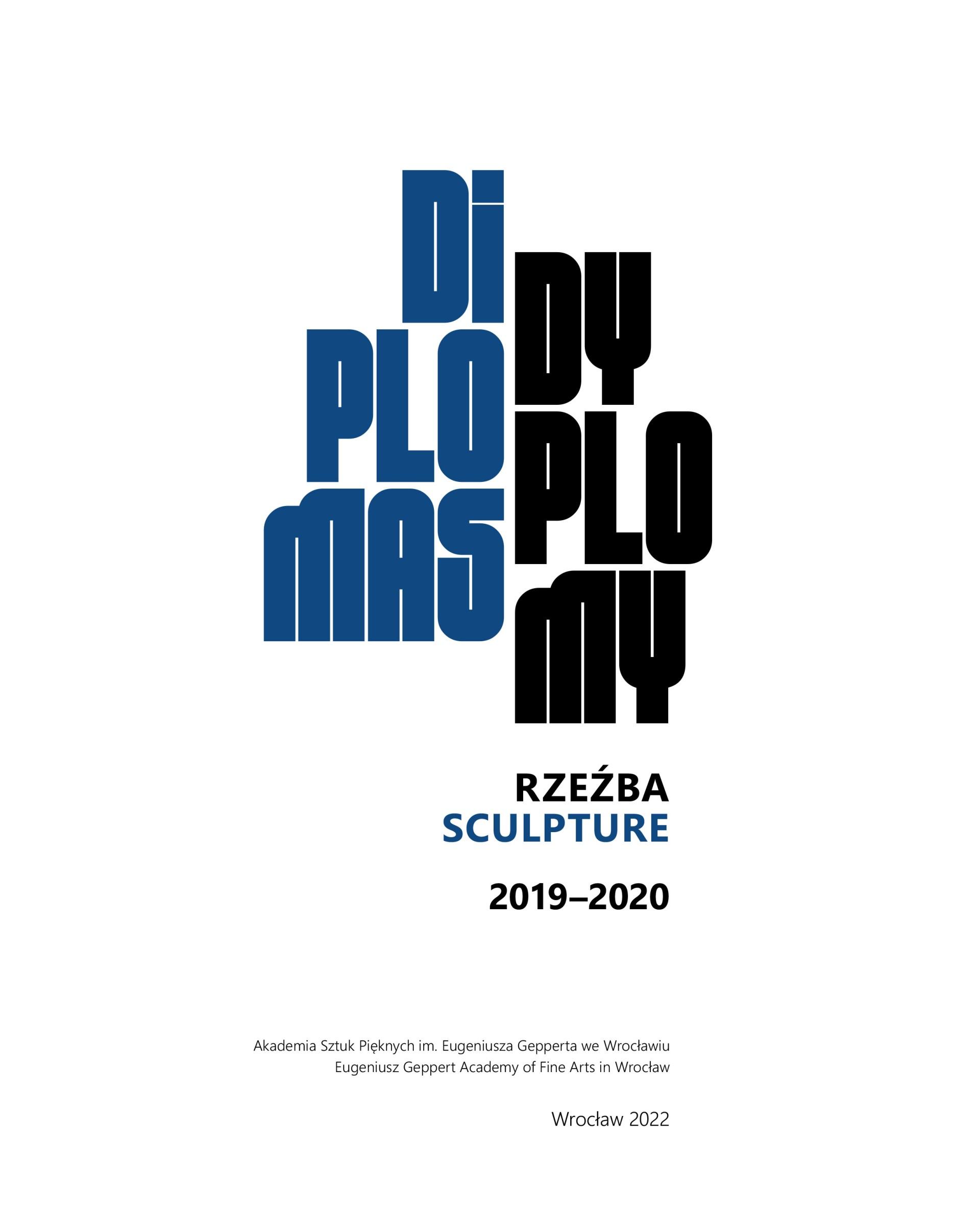 Grafika promująca publikację Dyplomy Rzeźba 2019-2020