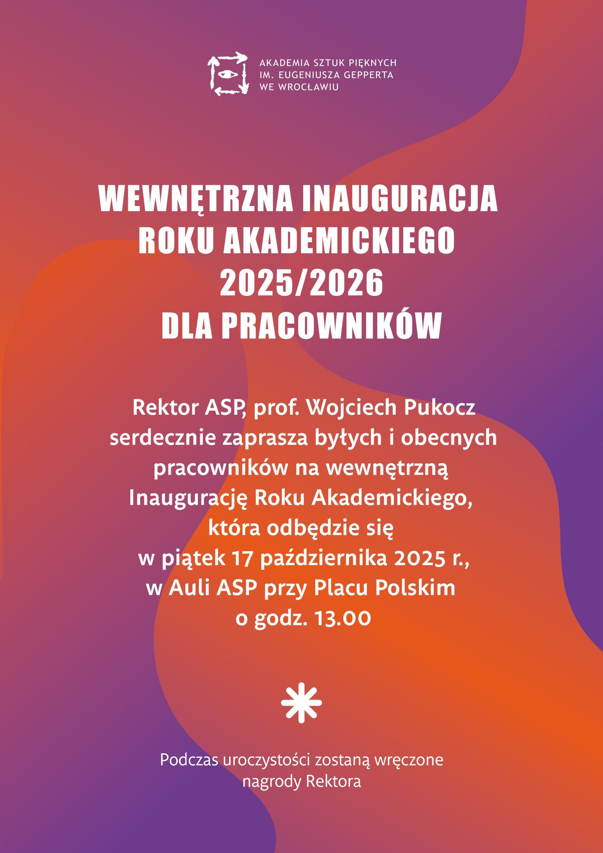 Inauguracja Roku Akademickiego 2025/26 – dla pracowników