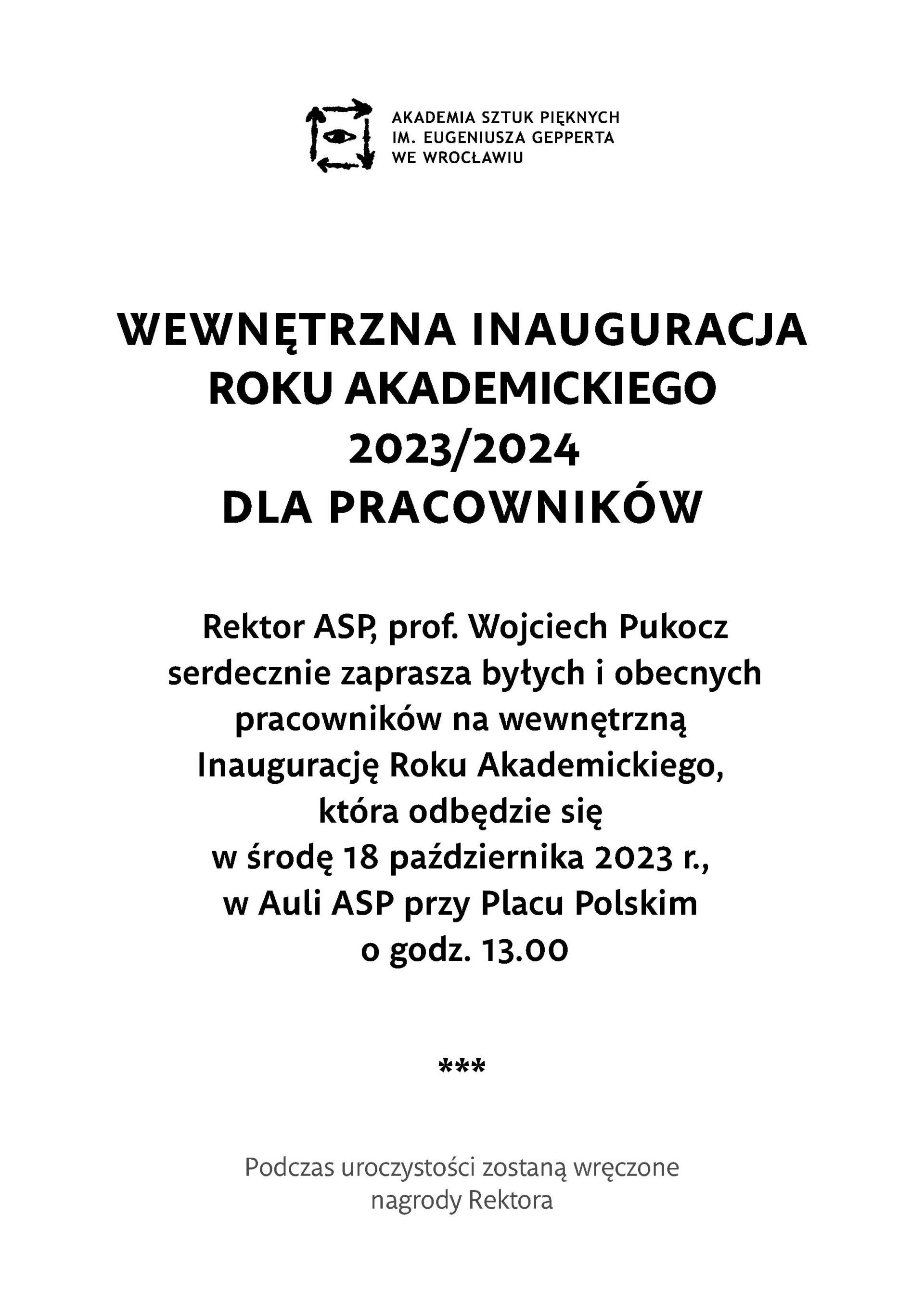 Inauguracja wewnętrzna 2023/24