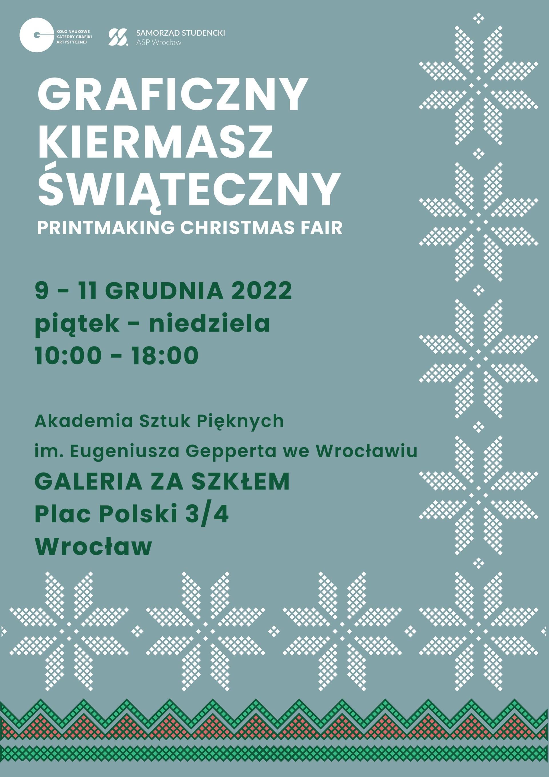 Grafika promująca Graficzny Kiermasz Świąteczny 2022