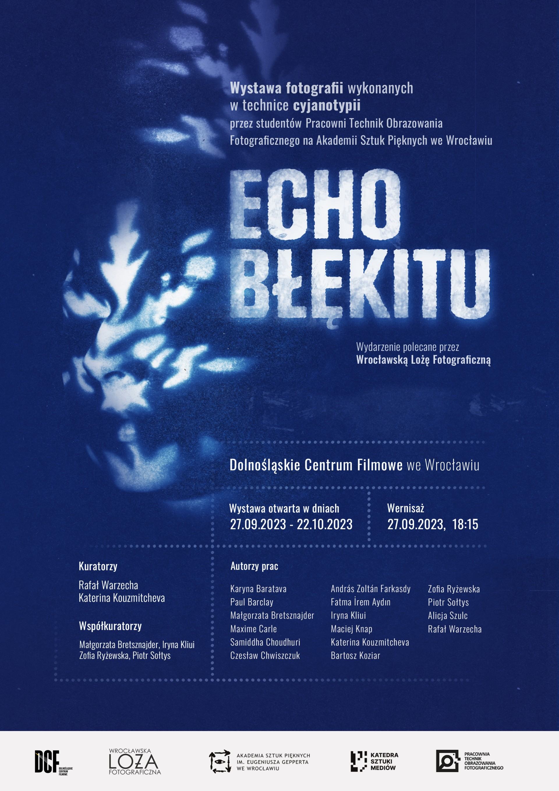 Plakat do wystawy Echo błękitu