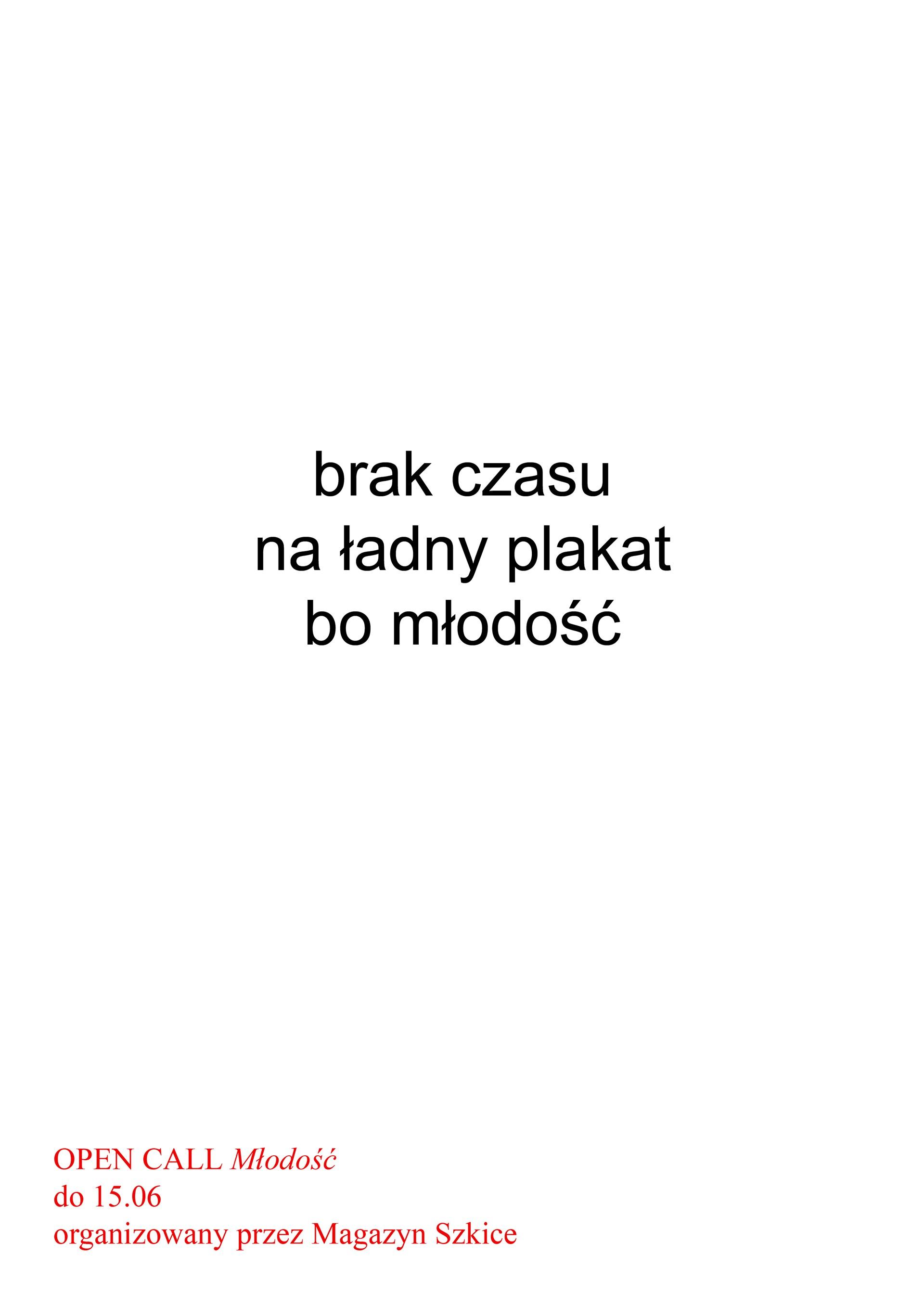 Open call  Młodość 