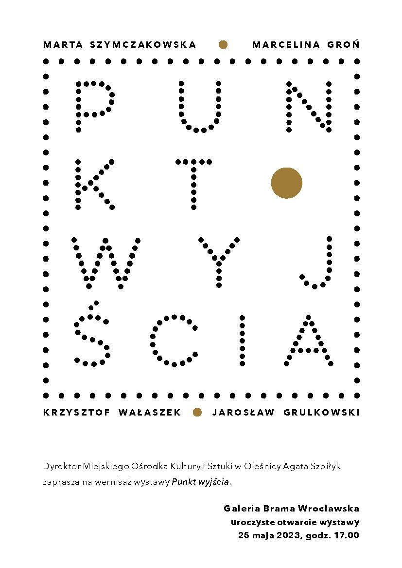 plakat promujący wystawę Punkt wyjścia