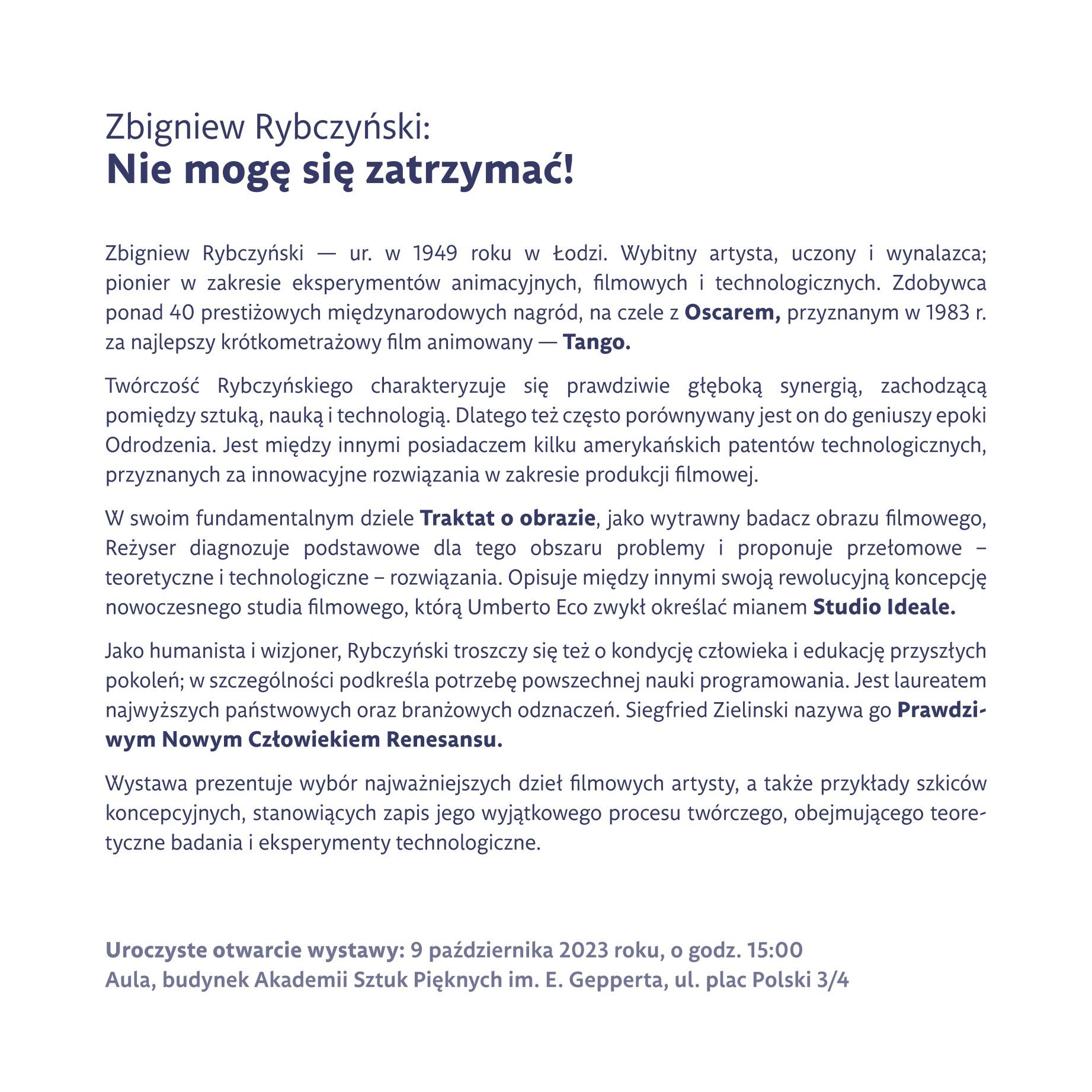 Zbigniew Rybczyński - doktor honoris causa Akademii Sztuk Pięknych im. Eugeniusza Gepperta we Wrocławiu