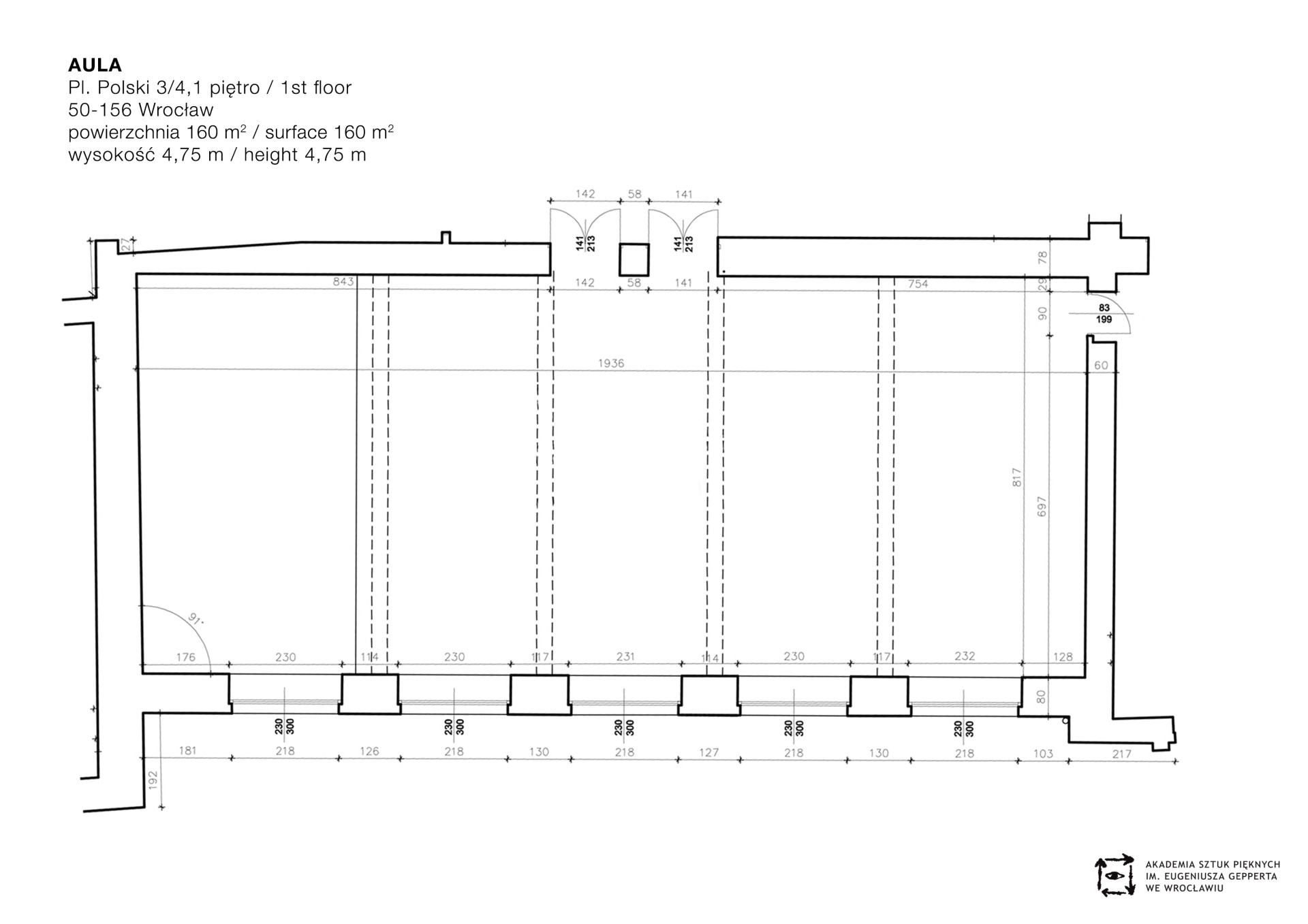 Rzut galerii Aula
